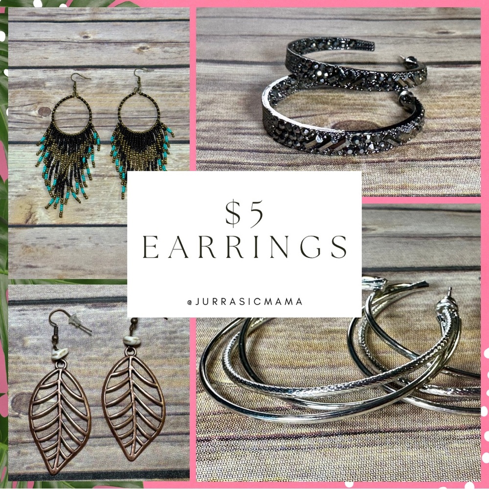 Earrings $5/each NWOT